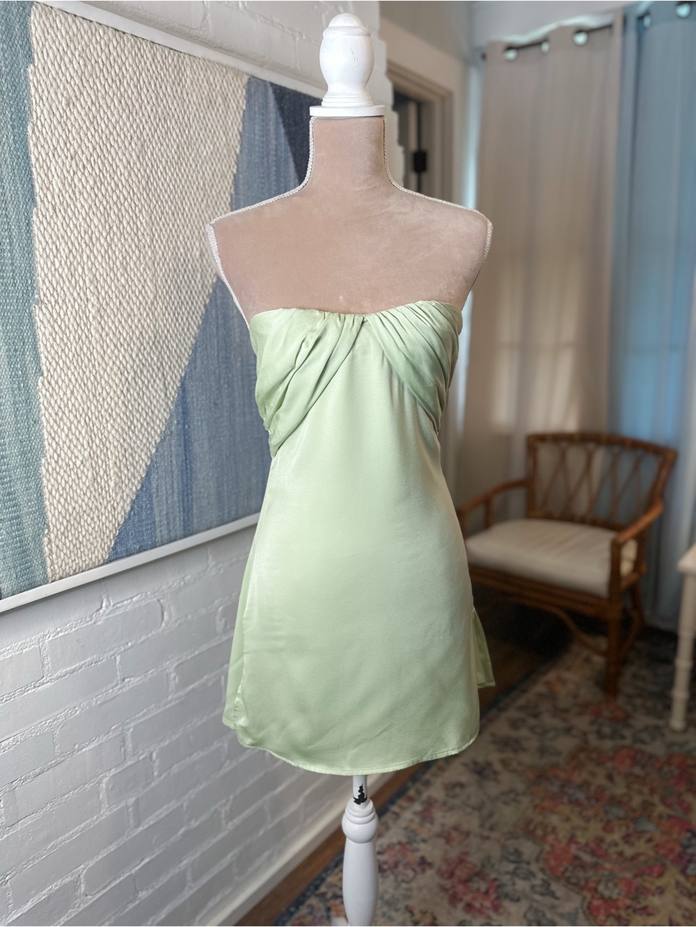 Princess Polly Soft Sage Strapless Dress